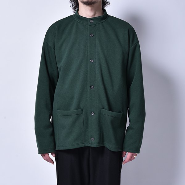 rin / Stand Neck Cardigan GRN