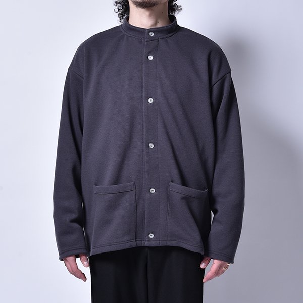 rin / Stand Neck Cardigan D.GREY