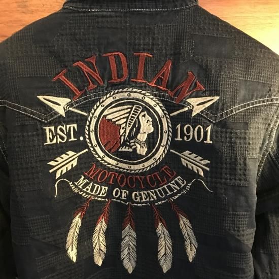 ビンテージ インディアン デニムシャツジャケット Indian 刺繍入り 7996289_1.jpg