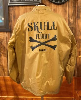 【SKULL FLIGHT】　ボアライニング　コーチジャケット　クロスボーン　スカルフライト