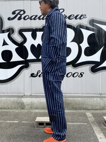 土日価格】 Indian ツナギ オールインワン デニムストライプ