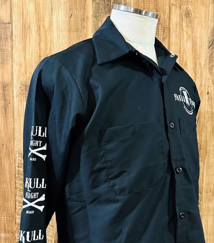 スカルフライト☆パイルシャツ 七部袖 SKULL FLIGHT/スカルフライト