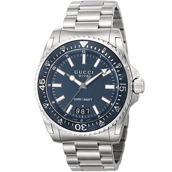 グッチ GUCCI YA136203 DIVE 腕時計 通販 ブルー文字盤 シルバー グッチ GUCCI YA136203 DIVE 腕時計 通販 ブルー文字盤 シルバー