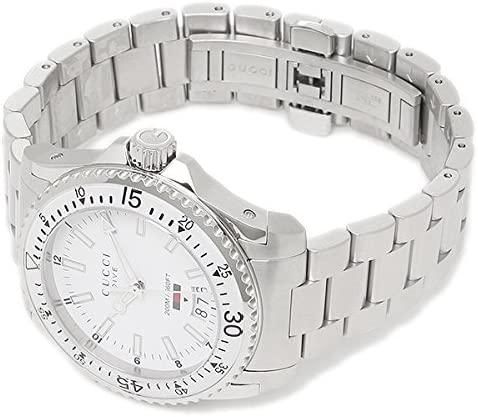 Gucci YA136302 Dive Date Quartz Men's Watch White Dial
