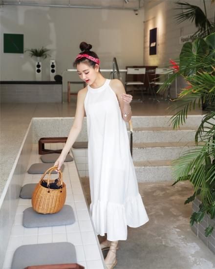 ノースリーブ♡白 ワンピース♡レディース マキシ丈 ゆったり 大人可愛い 旅行 リゾート 旅行 マキシワンピース ノースリーブ ナチュラル