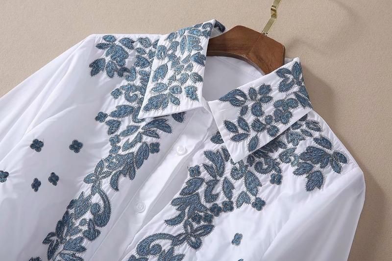 華やかなボタニカル刺繍がおしゃれ 清楚かわいいロング丈の長袖 華やかなボタニカル刺繍がおしゃれ 清楚かわいいロング丈の長袖