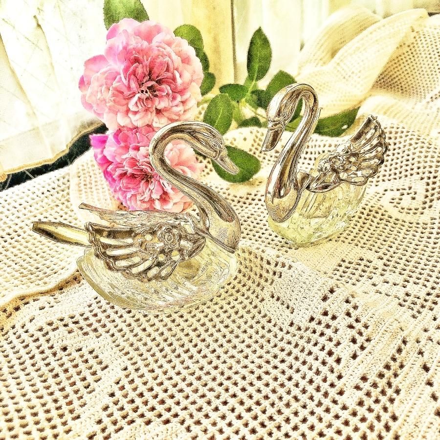 アンティークSVクリスタルフランス 激レア 調味料入れ 大型塩胡椒入れ