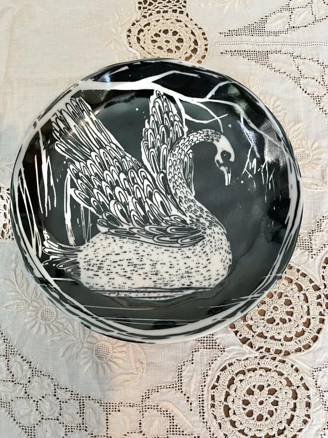 白鳥の置物（アンティーク品） ヴィンテージ白鳥の置物 陶器 6.5 x 9 インチ - Etsy 日本