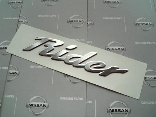 日産純正 オーテック プラスチックバイザー用 RIDER エンブレム AUTECH