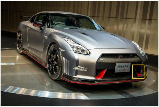 日産純正 R35 GT-R nismo専用 M/C前 フロントバンパー アクセントデカール左右 GTR - 国産自動車部品 ・TV視聴キットのcarproduce-tmg