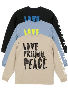 <img class='new_mark_img1' src='https://img.shop-pro.jp/img/new/icons14.gif' style='border:none;display:inline;margin:0px;padding:0px;width:auto;' />LOVE FREEDOM PEACE L/S