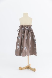 <img class='new_mark_img1' src='https://img.shop-pro.jp/img/new/icons20.gif' style='border:none;display:inline;margin:0px;padding:0px;width:auto;' />folk made  deer pattern skirt  /  brown 50%off