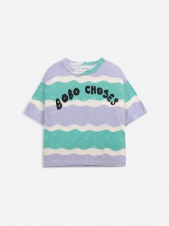 <img class='new_mark_img1' src='https://img.shop-pro.jp/img/new/icons14.gif' style='border:none;display:inline;margin:0px;padding:0px;width:auto;' />BOBO CHOSES   KIDS   Waves all over short sleeve T-shirt