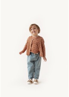 <img class='new_mark_img1' src='https://img.shop-pro.jp/img/new/icons14.gif' style='border:none;display:inline;margin:0px;padding:0px;width:auto;' />TINYCOTTONS   FORGET ME NOT BABY CARDIGAN / light brown & ultramarine