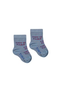 <img class='new_mark_img1' src='https://img.shop-pro.jp/img/new/icons20.gif' style='border:none;display:inline;margin:0px;padding:0px;width:auto;' />TINYCOTTONS    TINY IN PARIS MEDIUM  BABY SOCKS / grey 30%off  12-24m last one!