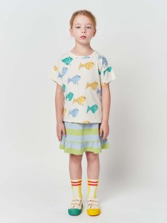 <img class='new_mark_img1' src='https://img.shop-pro.jp/img/new/icons20.gif' style='border:none;display:inline;margin:0px;padding:0px;width:auto;' />BOBO CHOSES   Multicolor Fish all over T-shirt 40％off 4-5y last one!