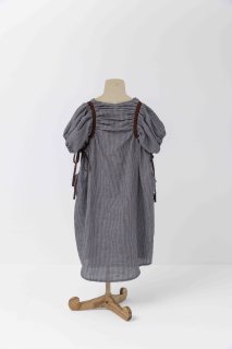 <img class='new_mark_img1' src='https://img.shop-pro.jp/img/new/icons20.gif' style='border:none;display:inline;margin:0px;padding:0px;width:auto;' />folk made  linen color gingham dress / mint blue × brown 30%off