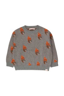 <img class='new_mark_img1' src='https://img.shop-pro.jp/img/new/icons20.gif' style='border:none;display:inline;margin:0px;padding:0px;width:auto;' />TINYCOTTONS  BEARS SWEATER / medium grey melange 40%off  6y last one!