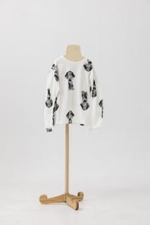 <img class='new_mark_img1' src='https://img.shop-pro.jp/img/new/icons20.gif' style='border:none;display:inline;margin:0px;padding:0px;width:auto;' />folkmade  dog print long T-shirts / off whiteblack S/M/L 30%off!
