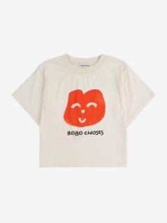 <img class='new_mark_img1' src='https://img.shop-pro.jp/img/new/icons14.gif' style='border:none;display:inline;margin:0px;padding:0px;width:auto;' />BOBO CHOSES  JOYFUL FACE  T-shirt 6-7y last one!
