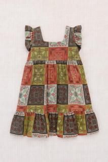 <img class='new_mark_img1' src='https://img.shop-pro.jp/img/new/icons14.gif' style='border:none;display:inline;margin:0px;padding:0px;width:auto;' /> MISHA&PUFF  Ruffle Sleeve Dress / Chili Spice Cross Stitch