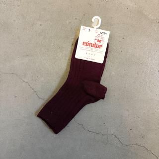 <img class='new_mark_img1' src='https://img.shop-pro.jp/img/new/icons14.gif' style='border:none;display:inline;margin:0px;padding:0px;width:auto;' />CONDOR  rib short socks / syrah 596