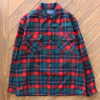 70s PENDLETON BOX WOOL SHIRT