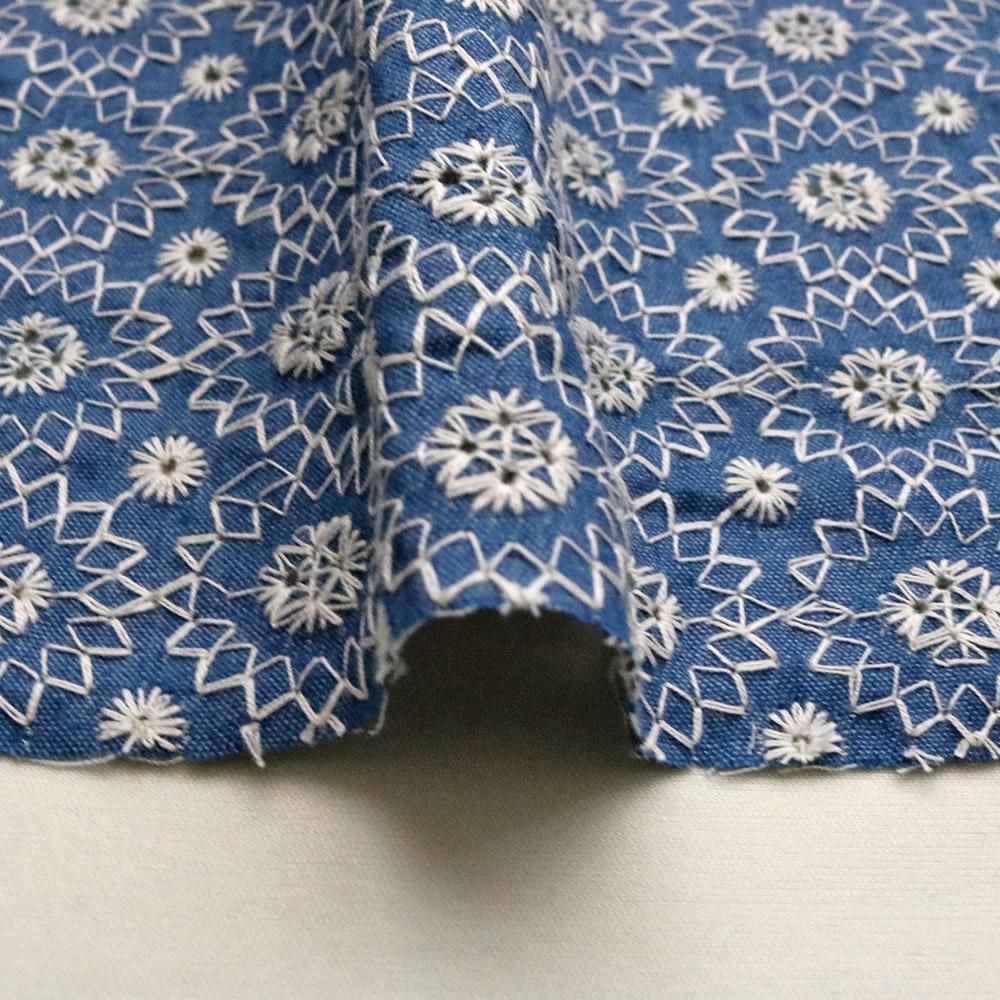 オリジナルニット・生地の専門店amiori Light Denim flowersエン オリジナルニット・生地の専門店amiori Light Denim flowersエン