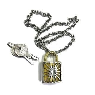 【10SALE】SV/BS 錠前(大)ショートネックレス