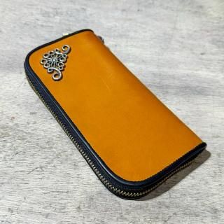 【11SALE】長財布 フルジップ  キャメル
牛革【サンプル】