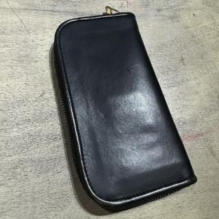 【11SALE】長財布 フルジップ  ブラック牛革【サンプル】
