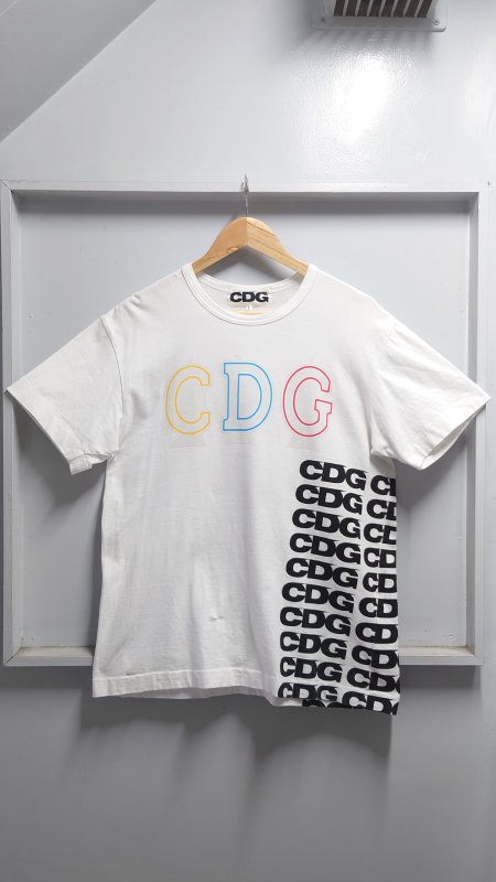 CDG × ANTI SOCIAL SOCIAL CLUB コラボ 両面 ロゴ プリント Tシャツ L COMME des GARCONS AD2018 半袖 コムデギャルソン 日本製 (USED)