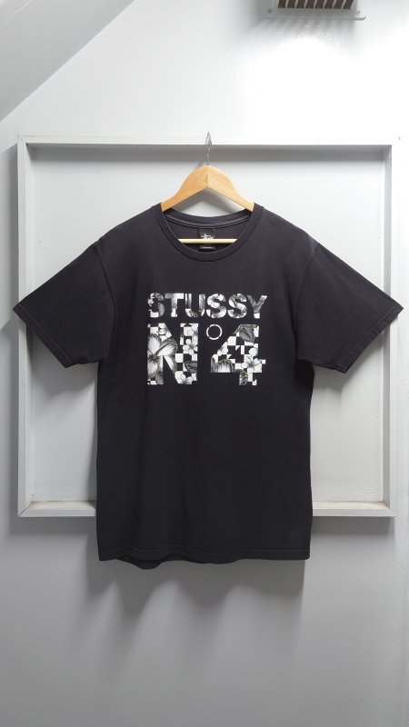 ブリーチ加工 ロゴプリント Tシャツ STUSSY ステューシー M
