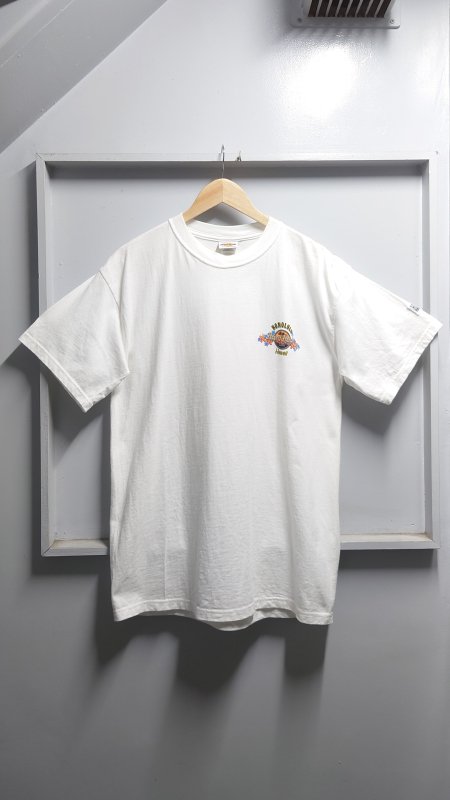 Hard Rock CAFE HAWAII HONOLULU ロゴ プリント Tシャツ ホワイト M 半袖 ハードロックカフェ (USED)