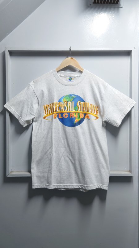 's UNIVERSAL STUDIOS FLORIDA ロゴ プリント Tシャツ アッシュ