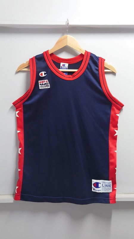 90s Champion USA BASKETBALL 㡼 󥯥ȥå ͥӡ åL 14-16  åڥ Х (VINTAGE)