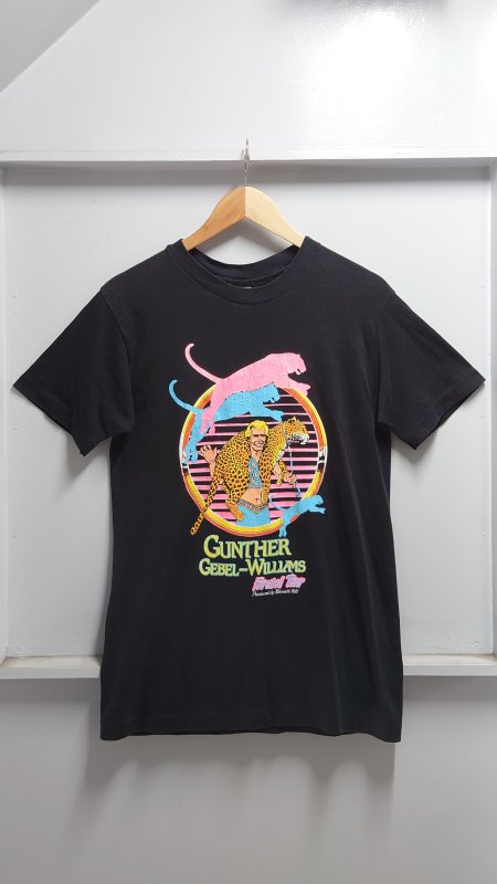 80’s GUNTHER GEBEL WILLIAMS Farewell Tour USA製 シングルステッチ 両面プリント Tシャツ ブラック M 1989年製 (VINTAGE)