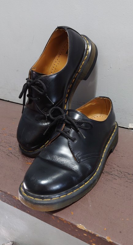 Dr.Martens 3ホール ギブソン シューズ ブラック UK6 約25cm ドレスシューズ 靴 ブーツ ドクターマーチン (USED)