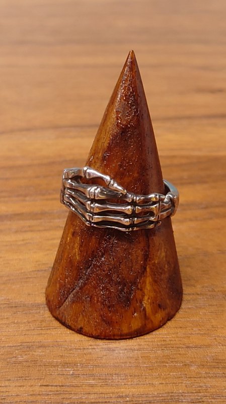 Silver 925 Bone Hand Ring 10号 スターリングシルバー ボーンハンド 指輪 (USED)