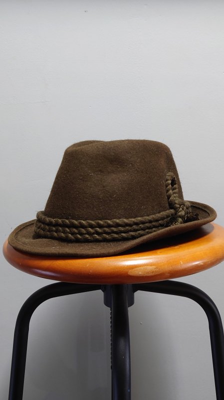 60’s Euro Vintage LEMBERT ウール チロリアン ハット ダークオリーブ 中折れハット 帽子 (VINTAGE)