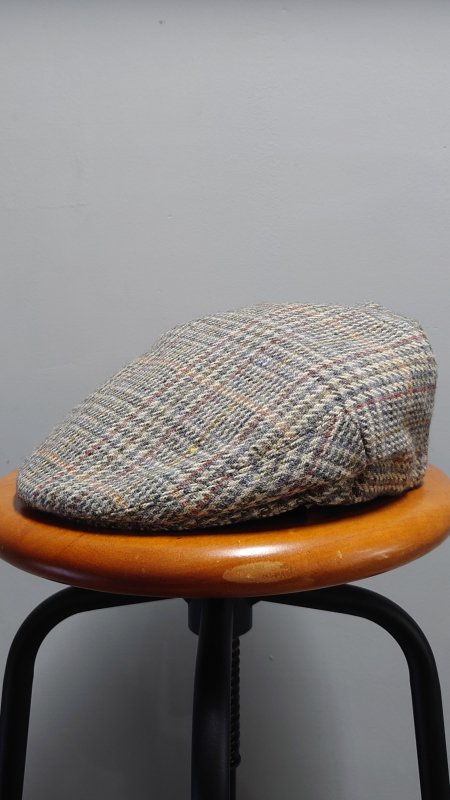 Vintage SHANDON HEADWEAR “Donegal Tweed” チェック柄 ウールツイード ハンチング 7 1/2 帽子 (VINTAGE)