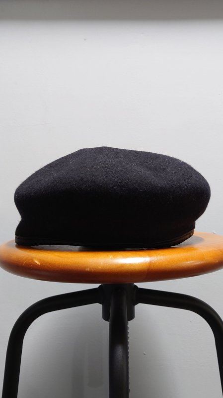 DSCP ウール ベレー帽 ブラック 約60.5cm ミリタリー 帽子 (USED)