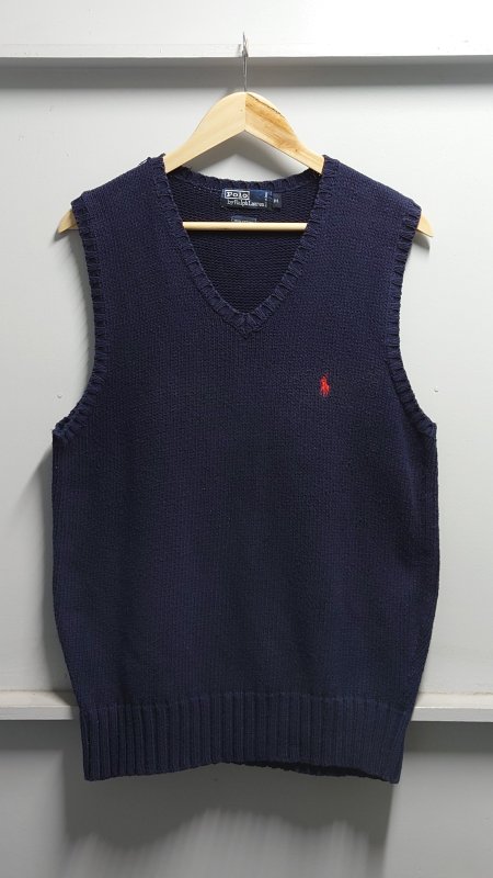 90s Polo Ralph Lauren ݥȥݥˡ Vͥå åȥ˥å ٥ ͥӡ M ɽ ե (VINTAGE)