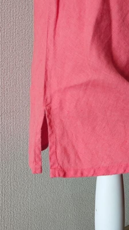 超格安価格 90's FLAX リトアニア製 Vネック リネン タンクトップ ピンク S タンクトップ