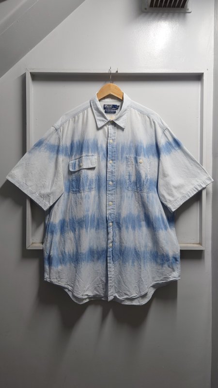 <img class='new_mark_img1' src='https://img.shop-pro.jp/img/new/icons5.gif' style='border:none;display:inline;margin:0px;padding:0px;width:auto;' />90s Polo Ralph Lauren DUNGAREE WORKSHIRT ֥꡼ 󥬥꡼  XL Ⱦµ ե (VINTAGE)