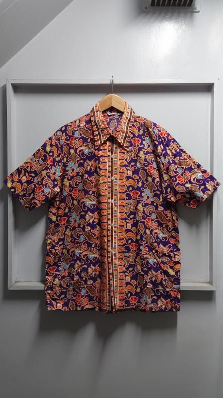 70s JAVA BATIK  Ⱦµ Хƥå L (VINTAGE)