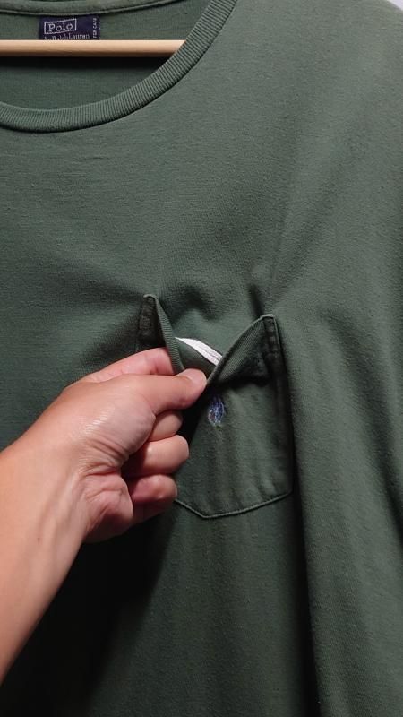 90's Polo Ralph Lauren USA製 シングルステッチ 耳付きポケット