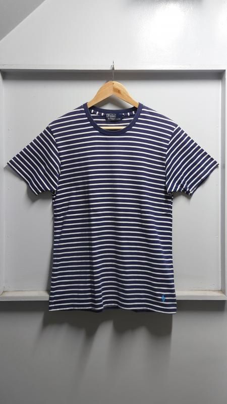 Polo Ralph Lauren 裾ポニー ボーダー Tシャツ ネイビー Polo Ralph Lauren 裾ポニー ボーダー Tシャツ ネイビー