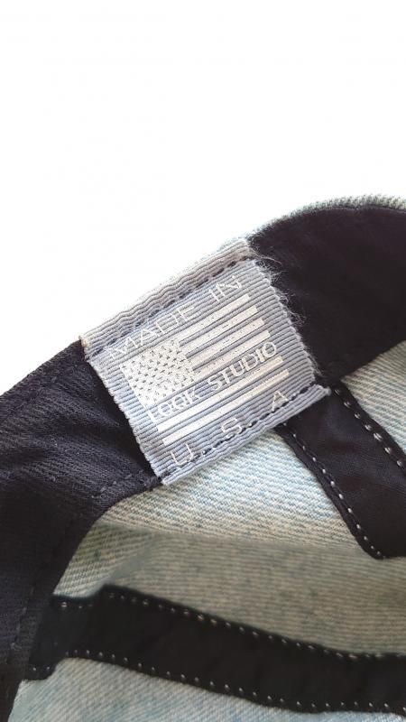 新品 ルックスタジオ アメリカ製 デニム 刺繍ロゴハット