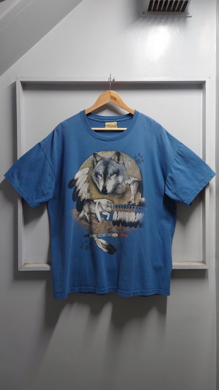 00s THE MOUNTAIN Wolf & Feather ץT XL Ⱦµ 2000ǯ (USED)